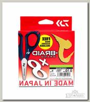 Шнур Daiwa J-Braid X8E-W/SC 0,10мм 135м chartreuse + ножницы