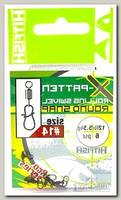 Застежка Hitfish X-Patten rolling swivel wifh round snap с вертлюгом №14 6шт