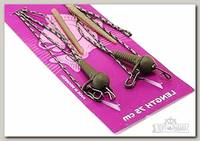 Монтаж Nautilus Running rig-liquid wire&quick change swivel 75cм snake green